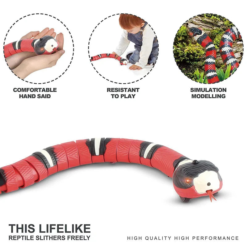Interactive Smart Sensing Cat Snake Toy - USB Charging Automatic Play for Engaging Pet Fun