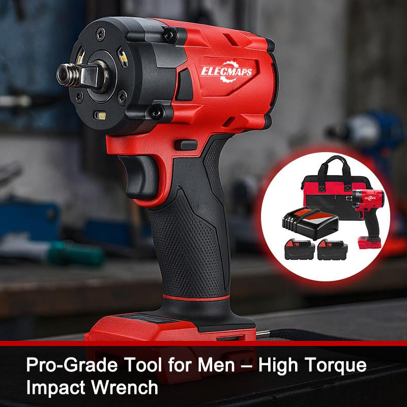 Powerful Cordless 3-In-1 Impact Wrench - 1/2'' Brushless Driver, 4500 RPM, Compatible with M18 Batteries - Ideal for Auto Repairs, Home Projects & Garage Essentials