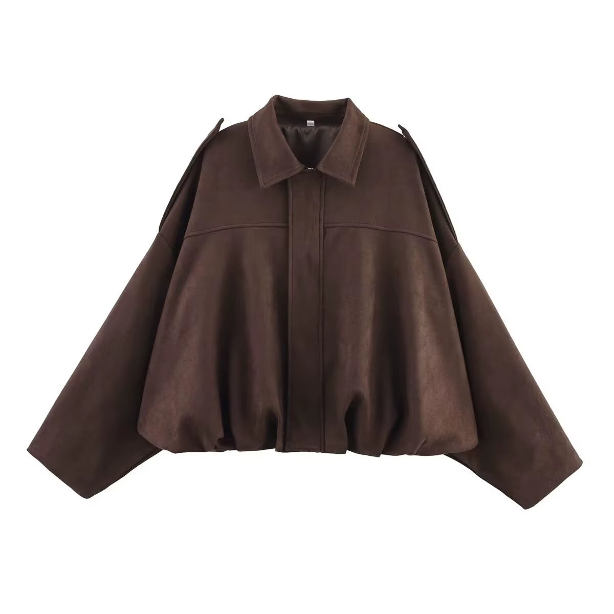 Chic Suede Texture Bomber Jacket for Women - Spring 2025 Fashion Must-Have!