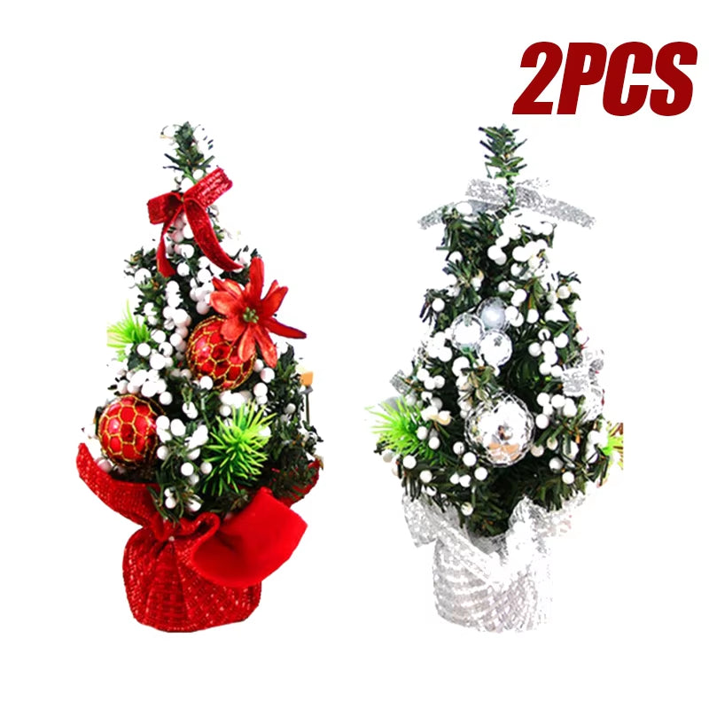 Adorable 3PCS Mini Christmas Tree Set - Perfect Desktop Decorations & Kids' Gifts for a Festive Window Display