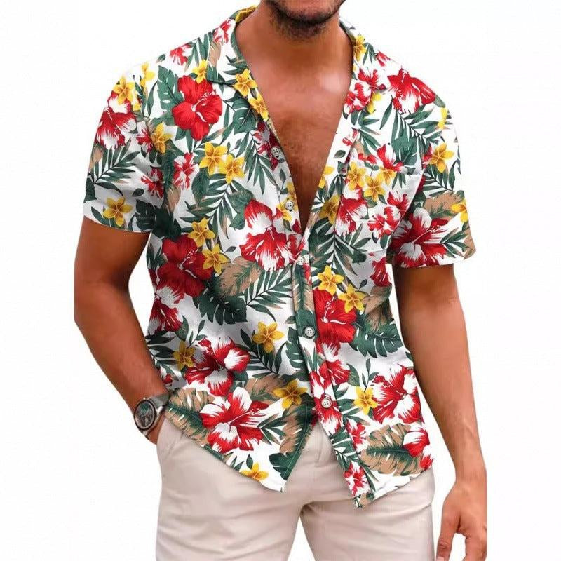 Men’s Summer Printed Short-Sleeved Shirt – Lightweight, Stylish & Breathable Casual Wear