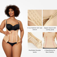 Elevate Your Silhouette with Nebility Women's Highwaist Corset Vest - Tummy Tuck Shapewear for Sport & Daily Wear, Classic Black