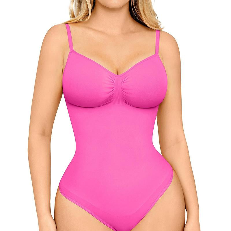 Seamless Peach Heart Collar Bodysuit - Comfortable Shapewear Jumpsuit with Zipper for Women
