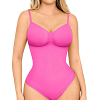 Seamless Peach Heart Collar Bodysuit - Comfortable Shapewear Jumpsuit with Zipper for Women