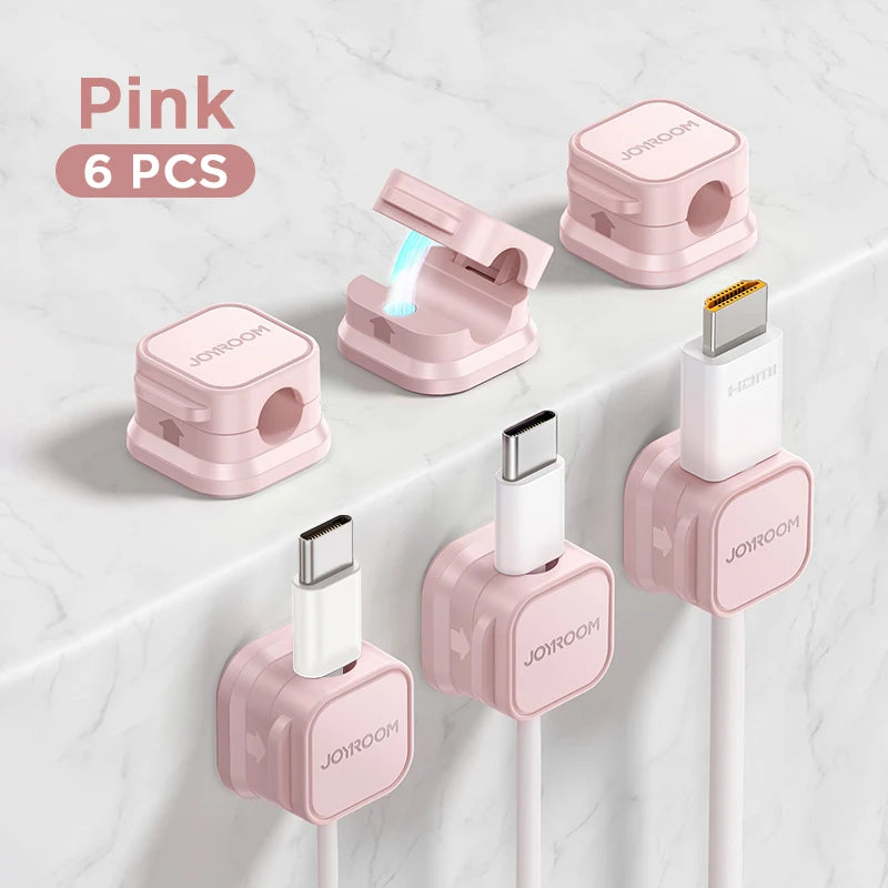 Adjustable Magnetic Cable Clips - Under Desk Wire Management Organizer