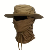 Versatile Camouflage Boonie Cap & Balaclava Hat Set - Foldable, Soft, and Ideal for Outdoor Hunting, Fishing, and Sun Protection