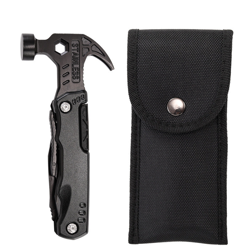 Versatile Outdoor Stainless Steel Folding Pliers with Hammer Tool