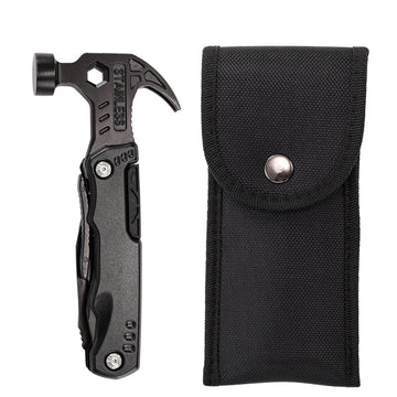 Versatile Outdoor Stainless Steel Folding Pliers with Hammer Tool