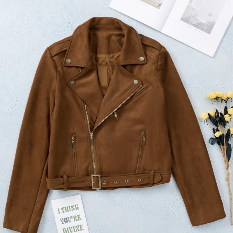 Trendy Suede Zip-Up Jacket for Ultimate Style and Comfort