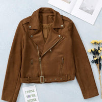 Trendy Suede Zip-Up Jacket for Ultimate Style and Comfort