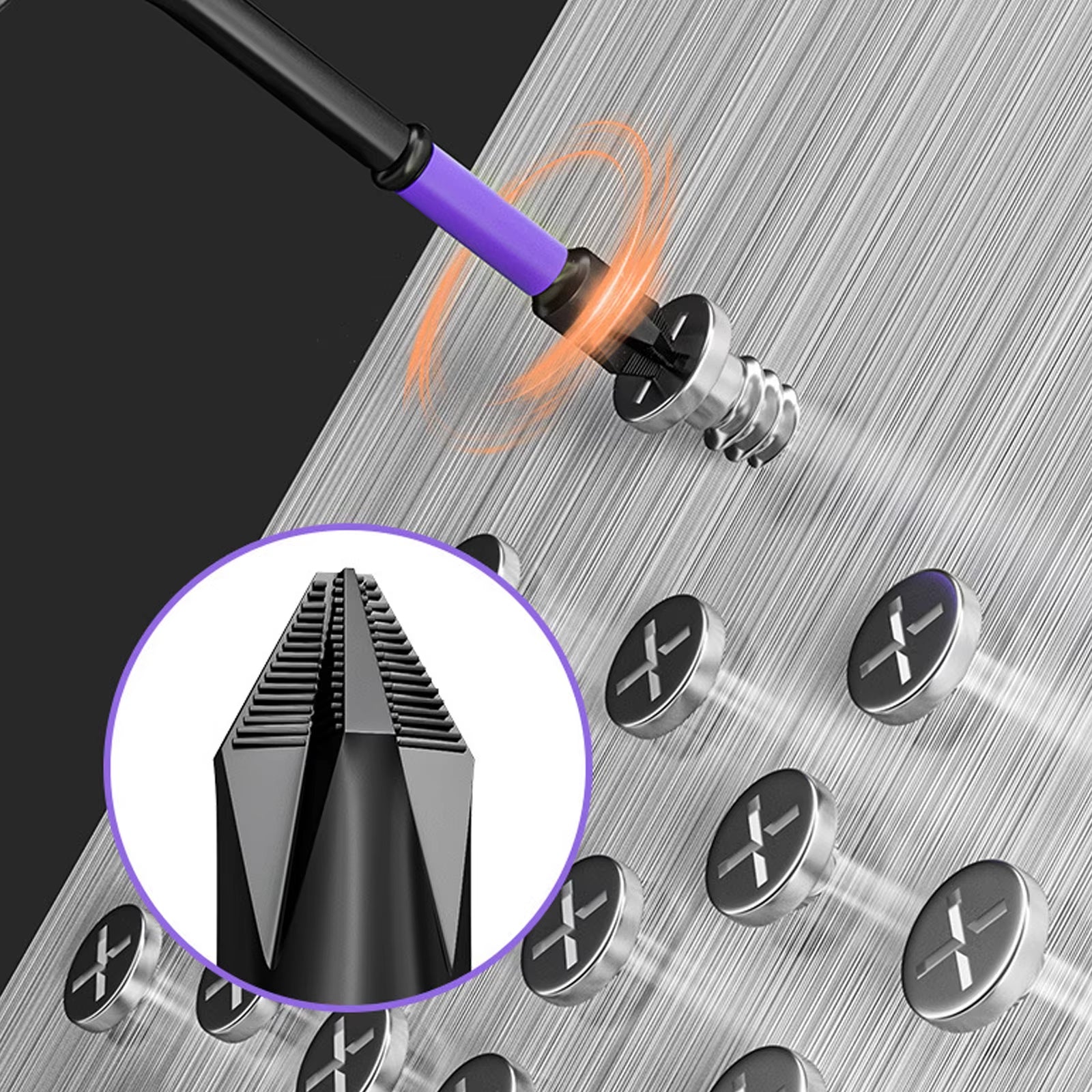 D1 Premium Shock-Proof Magnetic Screwdriver Bits Set - High Hardness PH2 in 25/50/65/70/90/150mm