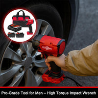 Powerful Cordless 3-In-1 Impact Wrench - 1/2'' Brushless Driver, 4500 RPM, Compatible with M18 Batteries - Ideal for Auto Repairs, Home Projects & Garage Essentials
