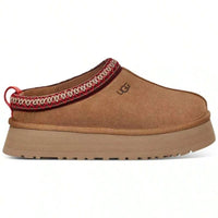Stylish UGG Tazz Women's Plush Sheepskin Platform Slippers - Cozy Indoor/Outdoor Winter Boots with Suede & Embroidery