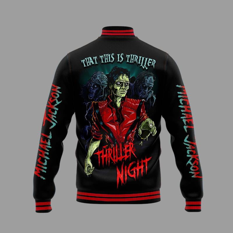Stylish Michael Bomber Baseball Jacket - King of Pop Edition, Trendy Unisex Gift for Music Fans