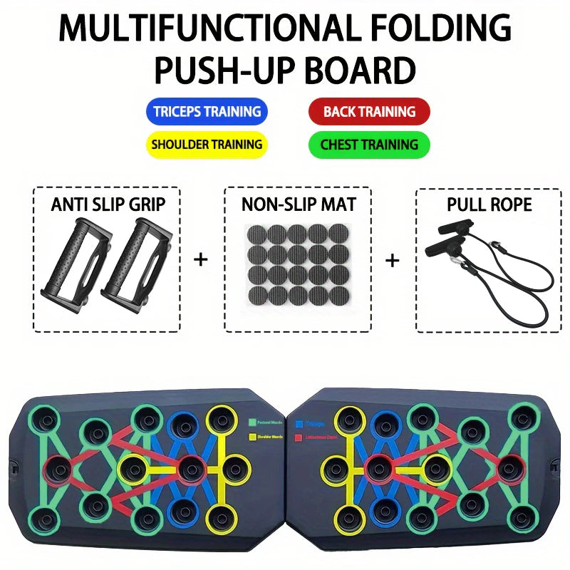 Ultimate Portable Push-Up Board Set - Multifunctional Fitness Equipment for Targeting Chest, Abs, Arms & Back