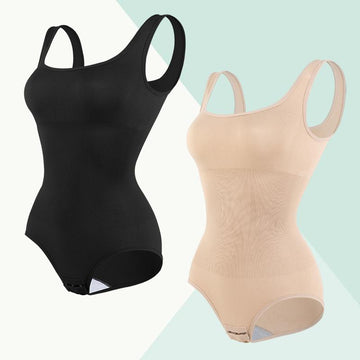 Ultimate Waist Trainer Bodysuit for Women - Tummy Control Seamless Shapewear, Butt Lifter Full Body Shaper in Black, White & Brown - High-Waist Girdle for All-Day Comfort