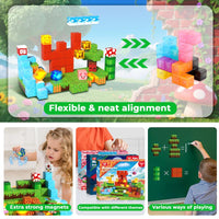 Illuminate Creativity: 200PCS Magnetic Building Blocks with Light - Perfect STEM Toy for Kids Ages 3-10, Ideal Birthday Gift for Boys and Girls!