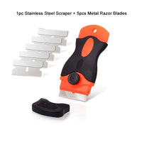 Versatile Razor Blade Scraper and Squeegee for Car Glass, Ceramic Hobs, and Sticker Removal