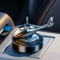 Rotating Helicopter Solar Car Air Freshener - Stylish Perfume Decoration & Flavoring Accessory