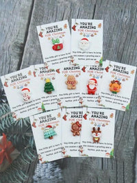 10Pcs Xmas Pocket Hugs - Unique Resin Gadgets & Encouragement Cards for Friends & Family - Perfect Holiday & Valentine’s Day Gift!