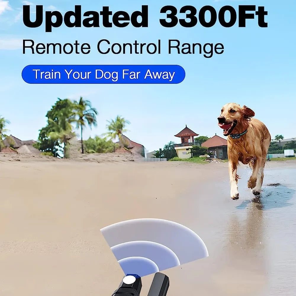 Ultimate 3300Ft No Shock Dog Training Collar - Rechargeable, Waterproof E-Collar with Beep and Vibration for Effective Pet Training