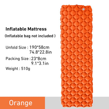 Ultralight Portable Camping Sleeping Pad - Inflatable Air Mattress for Outdoor Travel and Hiking