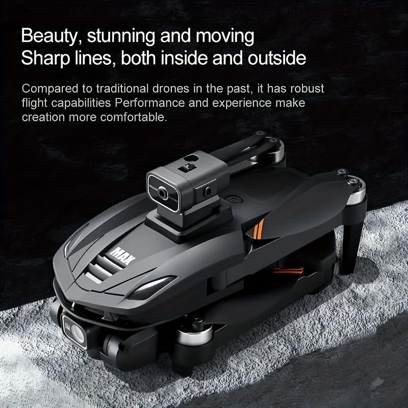 2025 V168 MAX Drone - Foldable, Dual Cameras, GPS Return, 4.5" Screen, 2 Batteries, Brushless Motor, Stable Flight Technology