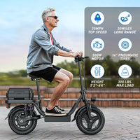 High-Performance Adult Electric Scooter - 20 MPH, 45 Miles Range, Foldable, Dual Brake & Suspension, Stylish Design, Perfect Christmas Gift!