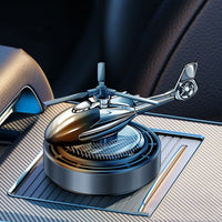 Rotating Helicopter Solar Car Air Freshener - Stylish Perfume Decoration & Flavoring Accessory