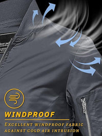 Lightweight Men's Bomber Jacket - Stylish Casual Zip Coat with Pockets for Spring & Autumn