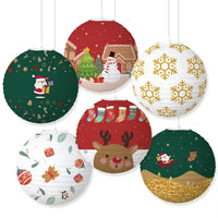 Festive Christmas Lanterns - Father Christmas, Snowman & Moose Outdoor Party Decorations