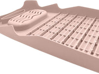 Portable Light Pink Washboard for Effortless Hand Washing Clothes - Includes Convenient Holder