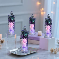 4-Pack Pink Flameless LED Candles – Perfect Romantic Decor for Valentine's Day, Weddings, Proposals, Birthdays, Dinners, and More!