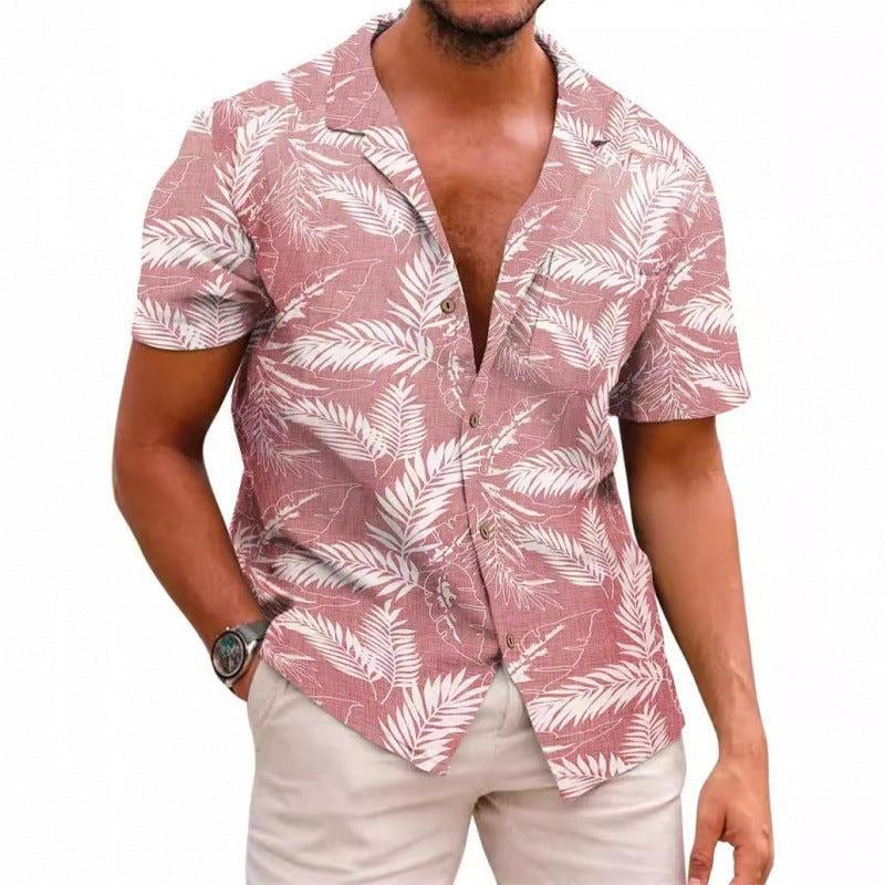 Men’s Summer Printed Short-Sleeved Shirt – Lightweight, Stylish & Breathable Casual Wear