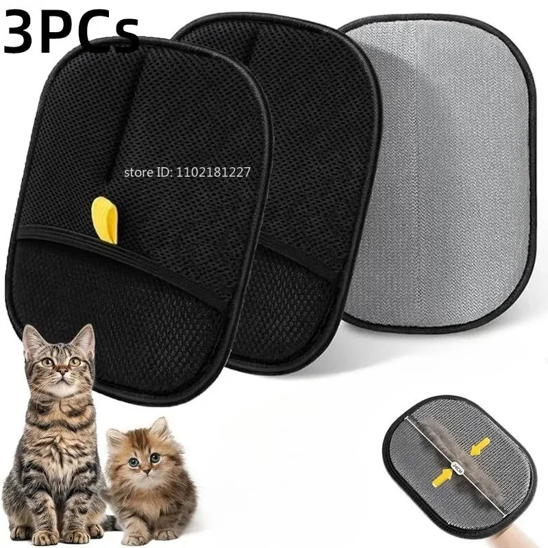 Ultimate Pet Hair Removal Gloves - Reusable Double-Sided Grooming Tool for Effortless Fur Cleanup on Carpets & Sofas