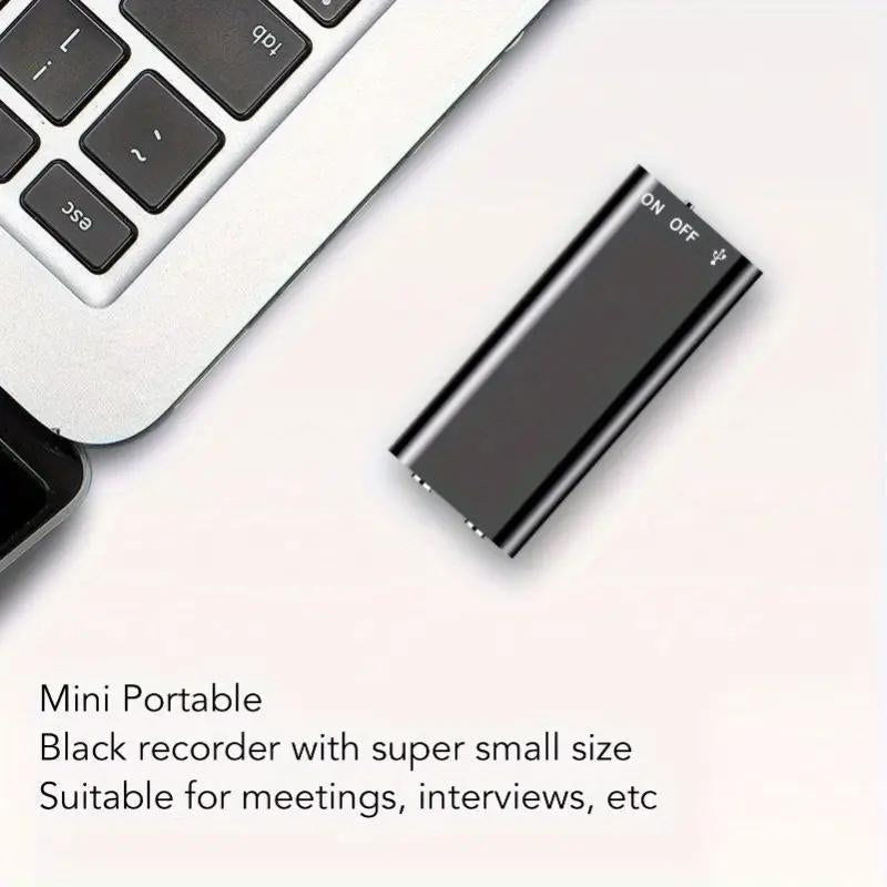 Professional Voice-Activated Digital Recorder - 32GB Noise-Canceling MP3 Player, Ultra-Thin Portable Design for Business Meetings, Battery Not Included