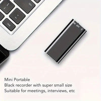 Professional Voice-Activated Digital Recorder - 32GB Noise-Canceling MP3 Player, Ultra-Thin Portable Design for Business Meetings, Battery Not Included