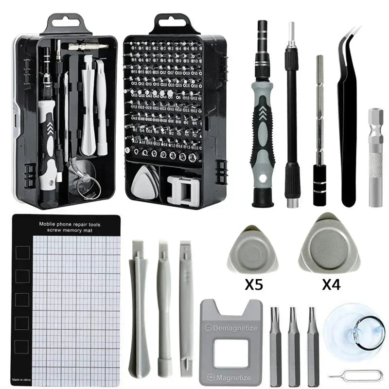 Ultimate 115-in-1 Precision Magnetic Screwdriver Set for Computer, Mobile Phone & Equipment Repair - Essential Hand Tool Kit
