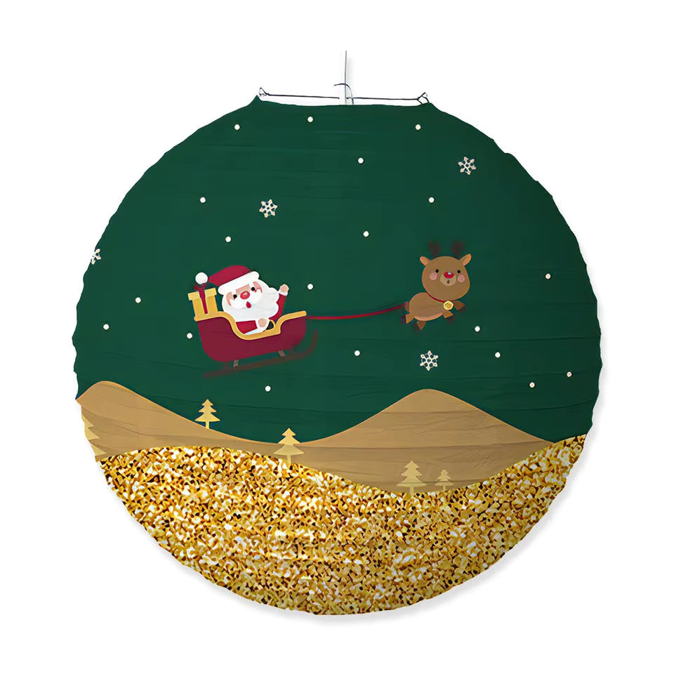 Festive Christmas Lanterns - Father Christmas, Snowman & Moose Outdoor Party Decorations