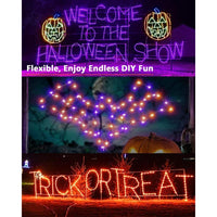 Brizled 78ft 240 LED Orange & Purple Solar Halloween String Lights - 2 Pack with 8 Lighting Modes, Perfect for Spooky Outdoor Decor!