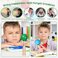Skillful Juggling Wooden Ball & Cup Set – Enhance Hand-Eye Coordination and Play Traditional Games!