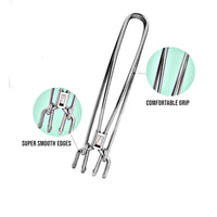 Heavy-Duty Stainless Steel Hot Pot Gripper Tongs | Heat-Resistant Kitchen Tool for Safe Lifting