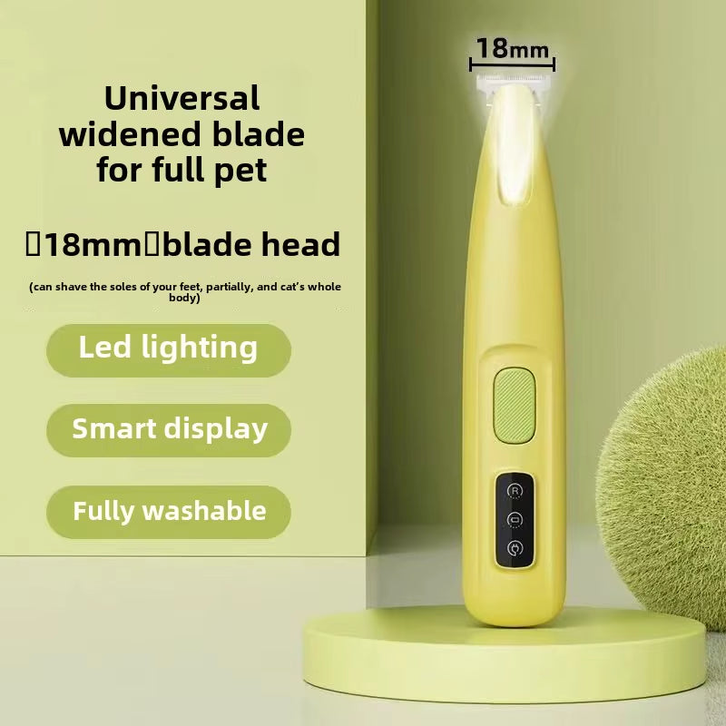 Ultimate Waterproof Dog Paw Trimmer with LED Light - Professional Pet Clippers with 18mm Wide Blade & Smart Display for Easy Grooming!