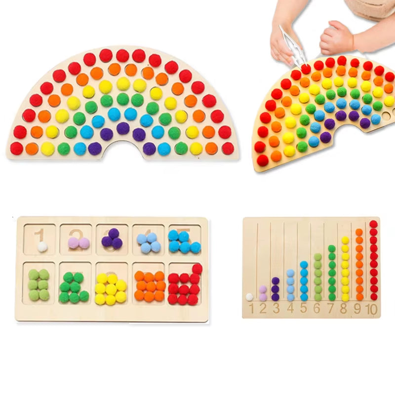 Rainbow Bead Match & Count Game