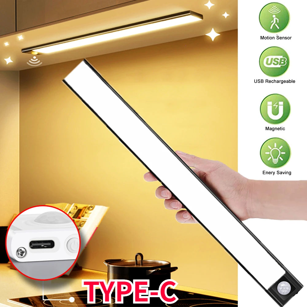 Transform Your Space with Motion Sensor LED Night Light – Perfect for Cabinets and Closets!