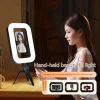 Portable Rechargeable Ring LED Fill Light for Selfies and Live Broadcasts