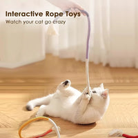 Cotton Cat Chew Toy - Interactive Catnip Rope for Teeth Cleaning and Nibbling Fun!