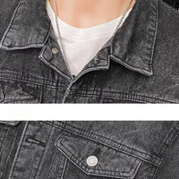 Vintage Cyberpunk Tiger Skull Denim Jacket for Men – Heavy Metal Harajuku Streetwear Motorcycle Style
