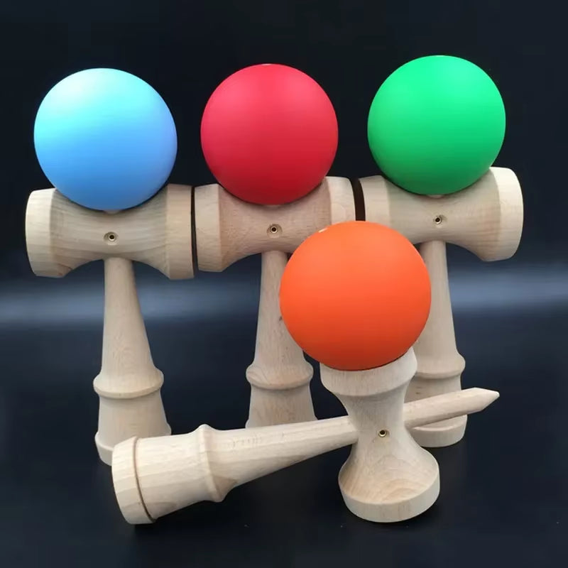 Painted Wood Kendama Toy - Enhance Eye-Hand Coordination with Fun Outdoor Juggling Game for All Ages