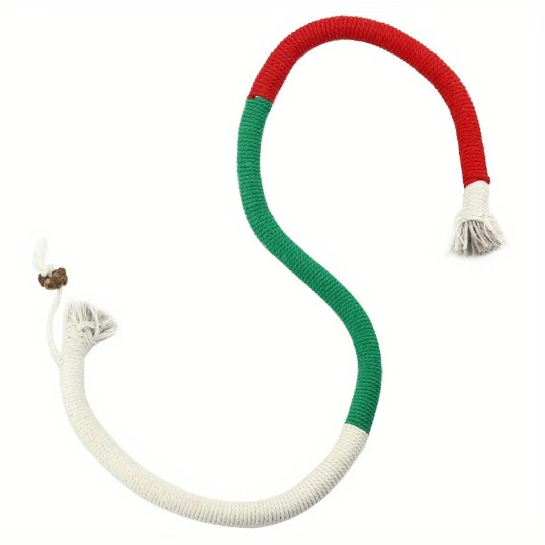 Cotton Cat Chew Toy - Interactive Catnip Rope for Teeth Cleaning and Nibbling Fun!